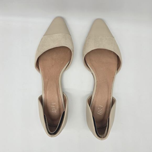 J. Jill Leather Pointed Toe Slip on D'orsay Ballet Flats Shoes Elegant Tan SZ 8 - Picture 5 of 8